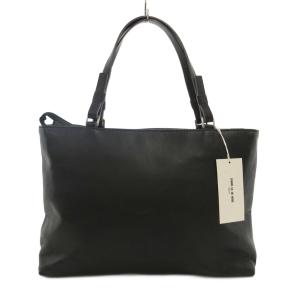 サックス sacs タグ付き ハンドバッグ ビジネスバッグ 黒 ブラック ロゴプレート レザー調 /IB