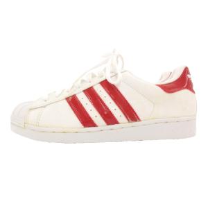 スーパースター SUPERSTAR スニーカー シューズ 靴 26 ホワイト レッド スリーストライプス