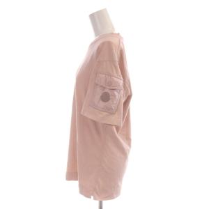 MONCLER Tシャツ ロゴ 肩ポケット XS ピンク