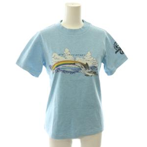Greenpeace Tシャツ カットソー 半袖 イルカ 38 ライトブルー マルチカラー /ES GY20