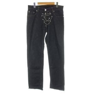 2004AW 本人期 ボールチェーン フライ デニムパンツ 33