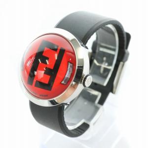 FENDI プースラ 腕時計 ドーム型 レジスターモデル ロゴ 赤 レッド 黒 ブラック 8010G /MW AA