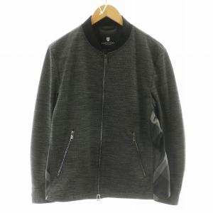 BLACK LABEL CRESTBRIDGE セットアップ ジップアップジャケット ブルゾン パンツ ジャージ 切替チェック M グレー 黒 ブラック