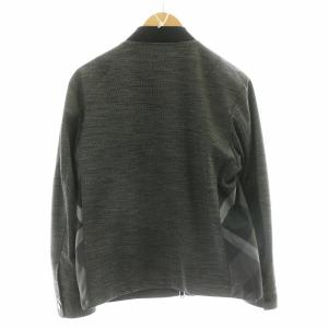 BLACK LABEL CRESTBRIDGE セットアップ ジップアップジャケット ブルゾン パンツ ジャージ 切替チェック M グレー 黒 ブラック