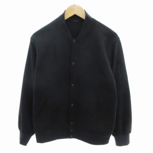 24AW プレシャスニットメルトンスタジアムジャンパー ジャケット ブルゾン M 黒 ブラック 36-4404021