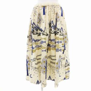 EMB Hometown Skirt イージーフレアスカート ホームタウン刺繍 ベージュ 07BS033004