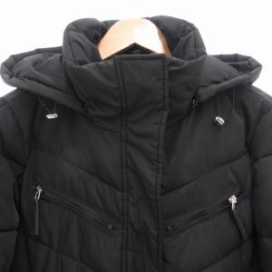 Calvin Klein パフォーマンス PERFORMANCE 中綿コート フード付 ロング ロゴ M 黒 ブラック /GV