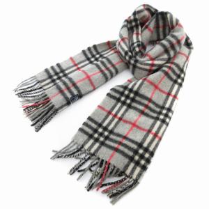 ヴィンテージ マフラー カシミヤ ノバチェック グレー