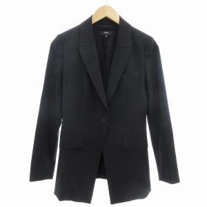 STRETCH CANVAS LINDRAYIA B ノーカラージャケット ボタンレス