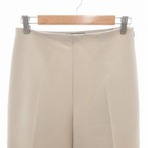 FOXEY NEW YORK Aopllo ワイドパンツ スラックス センタープレス ストレッチ 40 M ベージュ 39846 /FT