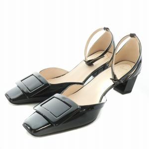 パンプス エナメル 36.5 ブラック