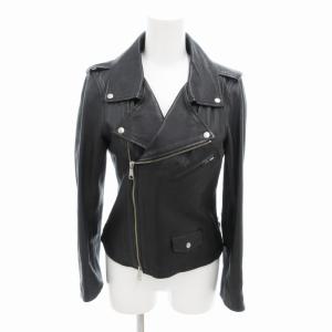 ダブルライダース レザージャケット ラムレザー 羊革 ショート丈 1 黒 ブラック /HO