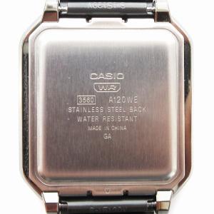 CASIO 美品 CLASSIC 腕時計 デジタルウォッチ クォーツ クロノグラフ カレンダー ダークグレー A120WEGG-1BJF