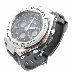 CASIO G-SHOCK G-STEEL 腕時計 電波 アナログウォッチ ソーラー クロノグラフ カレンダー 黒 ブラック GST-W110-1AJF