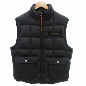 POLO JEANS CO. ミリタリー ダウンベスト ジャケット ロゴ M 黒 ブラック /JS AA