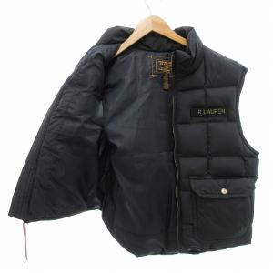 RALPH LAUREN POLO JEANS CO. ミリタリー ダウンベスト ジャケット ロゴ M 黒 ブラック /JS AA