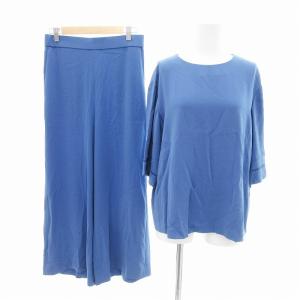 24SS セットアップ Flow Maisie Flow Azury ブラウス パンツ 5分袖 38 ブルー