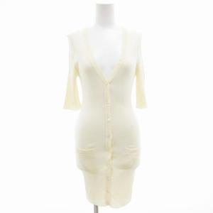 ロングカーディガン 五分袖 薄手 38 アイボリー /GV