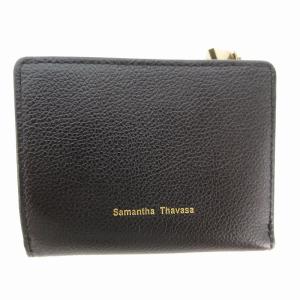 Samantha Thavasa 美品 マーベルコミックス 三つ折り財布 ウォレット 黒 ブラック /AE