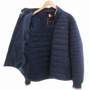 TOMMY HILFIGER 中綿ジャケット ブルゾン キルティング ロゴ M 紺 ネイビー /OU