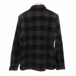 THE FLAT HEAD ブロックチェック ネルウエスタンシャツ ヘリンボーン M グレー 黒 ブラック FN-SNW-101L