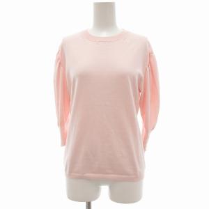 Pima cotton top ボリュームスリーブトップス セーター ニット プルオーバー 1 ピンク