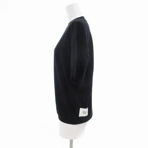 mina perhonen ranta サマーニット セーター 薄手 半袖 リブ 36 黒 ブラック /JS