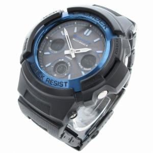CASIO G-SHOCK 腕時計 ウォッチ クロノグラフ 電波ソーラー AWG-M100BC-2AJF 黒 ブラック 青 ブルー