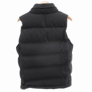 LACOSTE Blousons ピケ ダウンベスト ジャケット ジップアップ ロゴワッペン S 黒 ブラック BH350EL