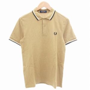 ツインティップ TWIN TIPPED ポロシャツ 半袖 ロゴ刺繍 ワンポイント S ベージュ /GV