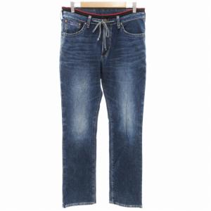 ジャージーズ JERSEYS ストレート デニムパンツ ジーンズ ジップフライ リブ M インディゴブルー