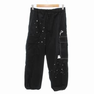 ビューティフルシャドークリーチャー カーゴパンツ イージー ワイド キャラクター 刺繍 ペイント風 プリント