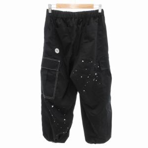 graniph ビューティフルシャドークリーチャー カーゴパンツ イージー ワイド キャラクター 刺繍 ペイント風 プリント