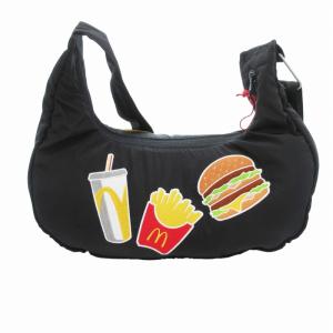 graniph マクドナルド コラボ ビッグマックセット ミニショルダーバッグ 刺繍 黒 ブラック /HO