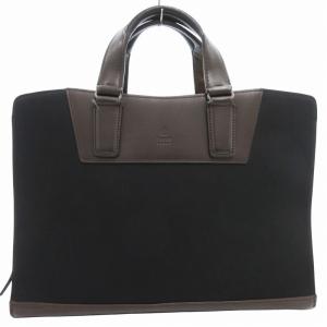 ムーヴ MOVE ハンドバッグ ビジネス ロゴ ナイロン レザー 黒 ブラック 茶 ブラウン /GV