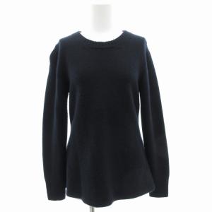ニット セーター 長袖 プルオーバー カシミヤ 36 黒 ブラック /GV