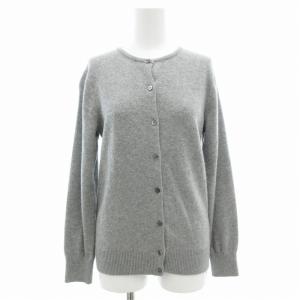 カーディガン ニット 長袖 薄手 カシミヤ 38 グレー /GV