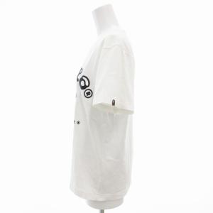 A BATHING APE ベイビーマイロ BABY MILO Tシャツ カットソー 半袖 クルーネック プリント XS 白 ホワイト
