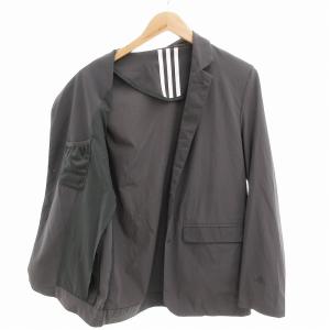 adidas 美品 テーラードジャケット 背抜き シングル M グレー  /AE
