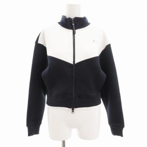 Barricade 美品 ジャージ ジャケット ジップアップ クロップド丈 M 紺 ネイビー 白 ホワイト