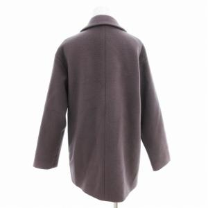 INDIVI ウールリバーテーラードコート ミドル ハーフ丈 グレージュ 127-91010 /AE