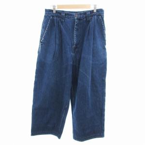 ワイドデニムパンツ M インディゴブルー