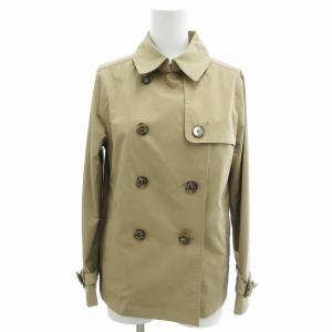 トレンチコート ジャケット ショート丈 裏地チェック 38 ベージュ /FF