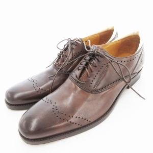 ビジネスシューズ オックスフォード 本革 レザー 内羽根 44 ブラウン /UO