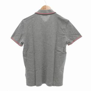 MONCLER MAGLIA POLO MANICA ポロシャツ 半袖 ロゴ M グレー /UO