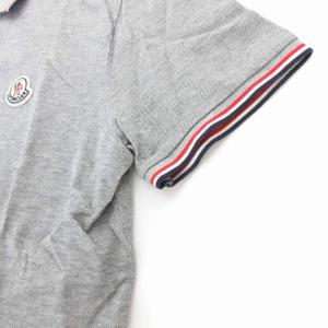 MONCLER MAGLIA POLO MANICA ポロシャツ 半袖 ロゴ M グレー /UO