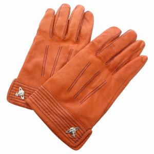 レザーグローブ 手袋 オーブ ロゴ オレンジ /FF AA