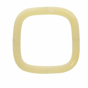 CHANEL 99P ヴィンテージ バングル ブレスレット アクセサリー ココマーク スクエア ロゴ ベージュ AA