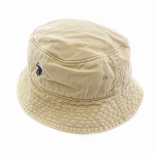 バケットハット 帽子 ポニー刺繍 ロゴ 58cm ベージュ /JS