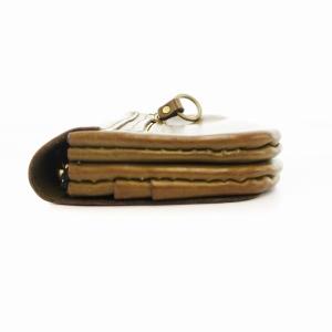 HERZ トラベルウォレット 長財布 二つ折り 牛革 グリーン ブラウン WL-104 /UO